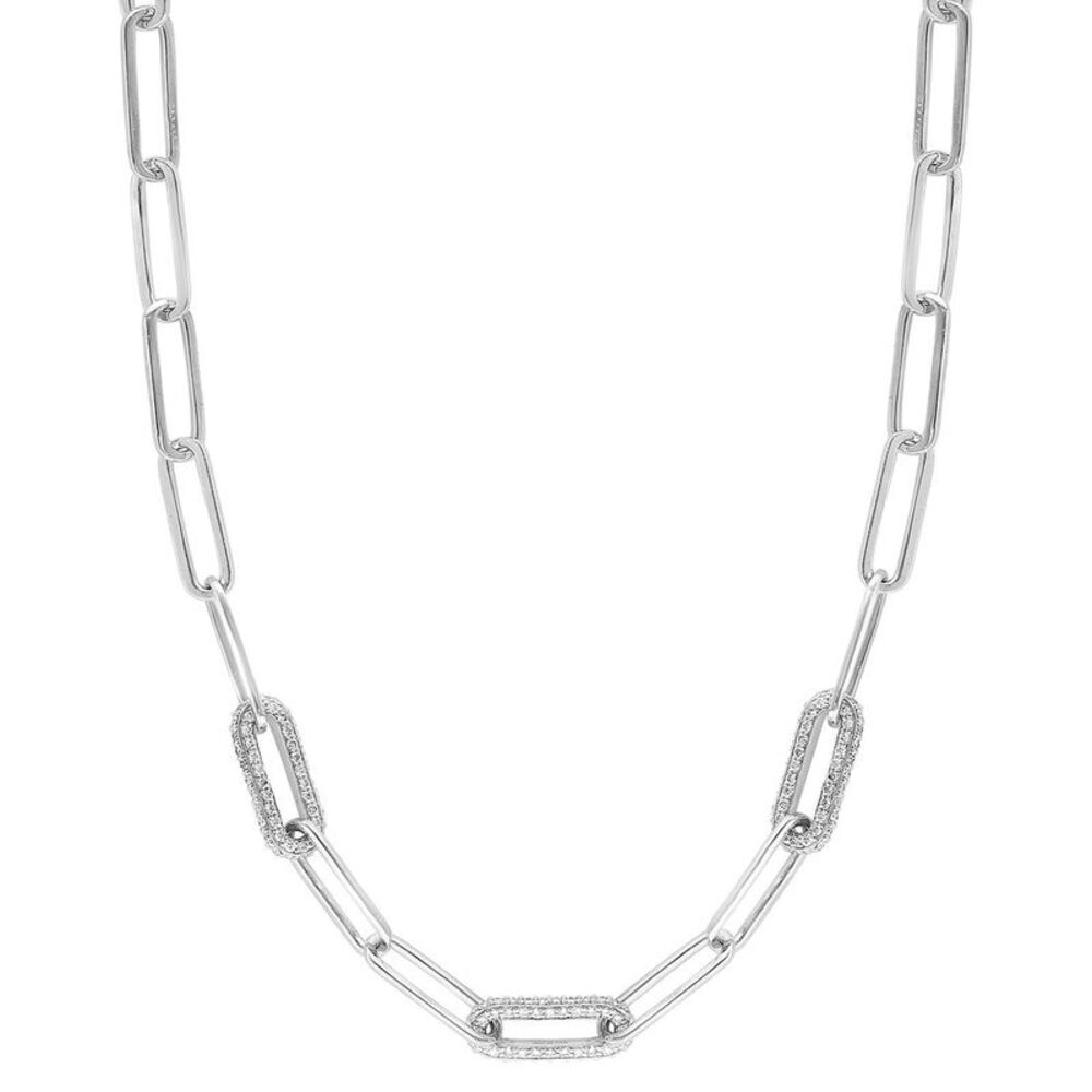 Effy Fine Jewelry Silver 1.09 Ct. Tw. Diamond Necklace